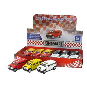 KiNSMART �L���X�}�[�g �v���o�b�N�~�j�J�[ 1/40 �n�}�[ H2SUV (2008) 3�F�A�\�[�g 12����BOX �a���� �N���X�}�X �v���[���g �M�t�g ���b�s���O�� 201-591