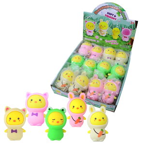 着ぐるみスクイーズ ひよこちゃん 5種アソート 12個入りBOX 子供 おもちゃ お祭り 縁日 206-689