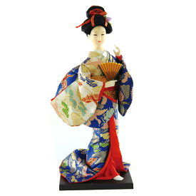 日本人形 9インチ 扇子 着物 みやび人形 303-022