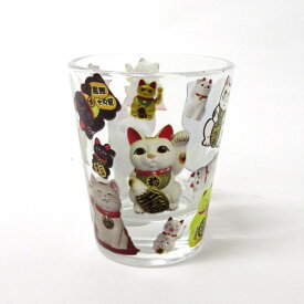 【楽天スーパーSALE・半額】【P5倍】日本の絵柄・和柄シリーズ ガラス製ショットグラス 招き猫 303-425