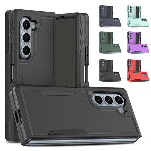 Galaxy Z Fold7 P[X Jo[ ܂肽݌^ ی삠 TPU+ wʃvX`bN Vv  Samsung TX MNV[ Z tH[h7 یP[X AhCh   X