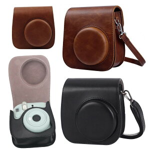 instax mini 12 ケース カバー ショルダーストラップ付き PUレザー レディース 肩掛け カメラバッグ カメラケース FUJIFILM インスタックスミニ12 チェキ ソフトケース 長さ調節可能 富士フイルム