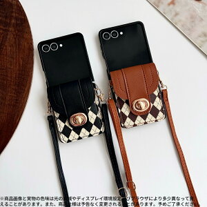 Zflip7/7FE/6/5�Ή� �`�F�b�N���V�����_�[�t��PU���U�[�P�[�X ? �~�j�|�[�`��̌^�f�U�C�� ? ��������������o�b�N������ ? ���O���\�ȃV�����_�[�X�g���b�v�t�� ? TPU�ϏՌ��\�� ? �؍�����