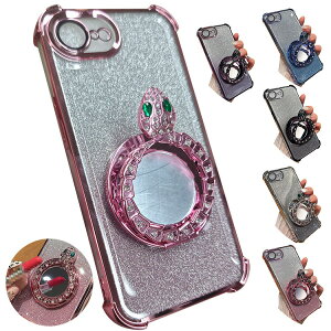 iPhone16e ケース カメラ保護あり カバー メッキ TPU ラインストーン きらきら かわいい 可愛い お洒落 グリッター エレガント 分離型スマホリング付き ミラー付き 角 保護 コーナーバンパー グ