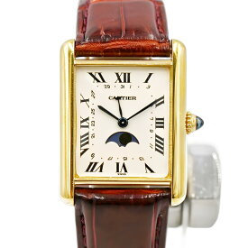 カルティエ （Cartier） タンク ルイ カルティエ LM ムーンフェイズ W1500951 〔アイボリー文字盤〕 〔クォーツ〕 〔腕時計〕 〔ユニセックス〕 【中古・美品】