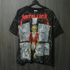 90s VINTAGE TEE Metallica 1992 Pushead Spider Web AOP BROCKUM XL ���^���J ���� T�V���c �u���b�N