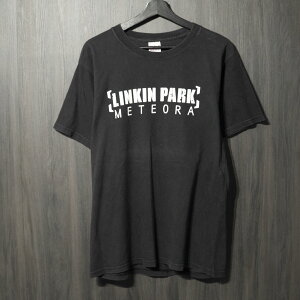 00s VINTAGE TEE Linkin Park " Meteora Logo " GILDAN L リンキン・パーク 半袖Tシャツ ブラック