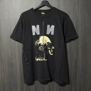 90s VINTAGE TEE Nine Inch Nails  Head & Nail  STARS&STRIPES L �i�C���E�C���`�E�l�C���Y ���� T�V���c �u���b�N