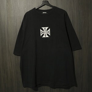90s VINTAGE TEE West Coast Choppers " Logo S/S " Original Tag 3XL �E�F�X�g�E�R�[�X�g�`���b�p�[�Y ���� T�V���c �u���b�N