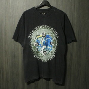90s VINTAGE TEE The moody Blues  Strange Times  giant L ���[�f�B�[�E�u���[�X ����T�V���c �u���b�N