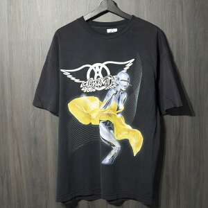 00s VINTAGE TEE Aerosmith �g2001 Just Push Play�h ALSTYLE XL �G�A���X�~�X ���� T�V���c �u���b�N