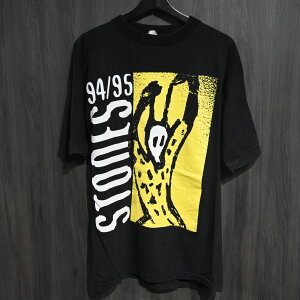 90s VINTAGE TEE The Rolling Stones  VooDoo Lounge World Tour  EURO Faded Tag Fits XL ���[�����O�E�X�g�[���Y ���� T�V���c �u���b�N