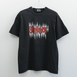 00s VINTAGE TEE Slipknot  Logo Print  FOTL L �X���b�v�m�b�g ����T�V���c �u���b�N