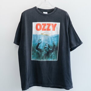 00s VINTAGE TEE Ozzy Osbourne �h Jaws Parody  TENNESSEE RIVER XXL ���� �I�W�[�E�I�Y�{�[�� T�V���c �u���b�N