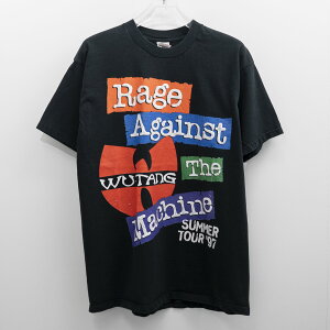 90S VINTAGE TEE Wu Tang Clan  Rage Against The Machin Summer Tour 1997  FOTL XL �E�[�^���E�N���� ����T�V���c �u���b�N