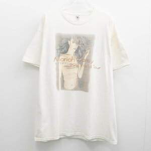 90s VINTAGE TEE Mariah Carey  Butterfly World Tour 1998  Delta XL �}���C�A�E�L�����[ ����T�V���c �z���C�g