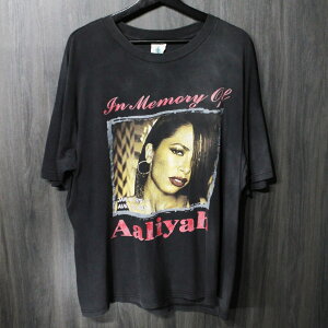 00s VINTAGE TEE Aaliyah Dana Haughton �hTry Again 1979-2001  champ XL ���B���e�[�W �A���[�� �g���A�Q�C�� ����T�V���c �u���b�N