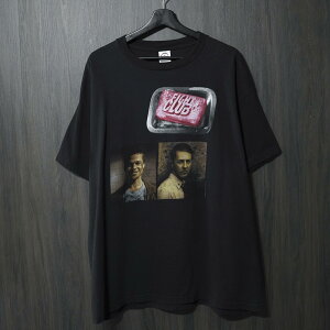 90s VINTAGE TEE Fight Club Movie Promo  DELTA XL �t�@�C�g�N���u �u�[�r�[ ����T�V���c �u���b�N
