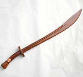 カンフー武具・木製青龍刀（柳葉刀） 赤樫もしくはブナ木製