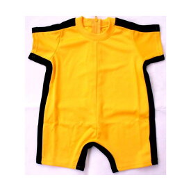 ブルース・リー (李小龍) 子供用死亡遊戯イエロー・トラックスーツ（半袖・半ズボンタイプ3サイズ）濃橙色