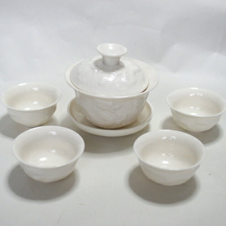 楽天市場】蓋碗・茶杯（浮彫龍）・茶器セット : 天宝堂