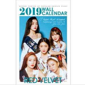 RED VELVET ���b�h�x���x�b�g 2019�N�Ǌ|���J�����_�[ K-STAR PHOTO WALL CALENDAR 2019