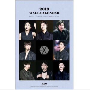 EXO �G�N�\ 2019�N�Ǌ|���J�����_�[ K-STAR PHOTO WALL CALENDAR 2019