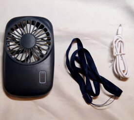 スリムポケットファン ポータブル扇風機 パンダ FAN003-NA ネイビー　USB充電式