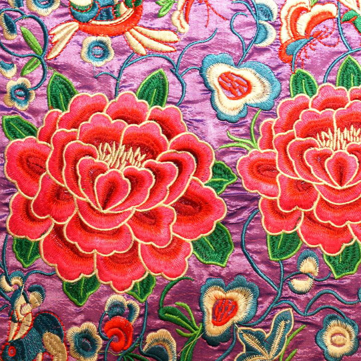 楽天市場 中華 刺繍 マット牡丹柄 模様 色柄4 天宝堂