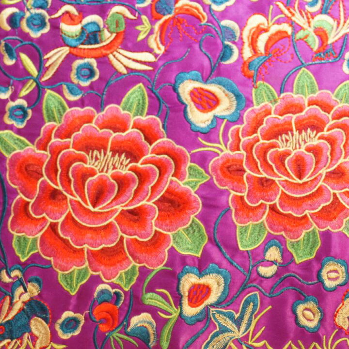 楽天市場 中華 刺繍 マット牡丹柄 模様 色柄5 天宝堂