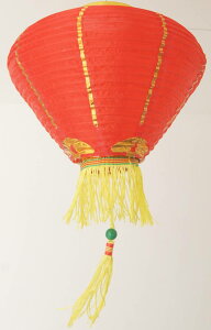 12寸 吉祥 カラー ダイヤ型 堤灯 ランタン 赤色 216C0812-RE 1個