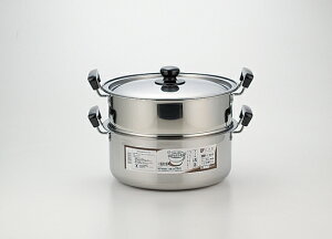 鍋 蒸しもの鍋 満菜 二段蒸器28cm 248×373×309(mm) SH9867/業務用/新品/小物送料対象商品