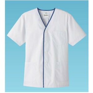 男性用デザイン白衣 半袖 FA-347 M/業務用/新品/小物送料対象商品