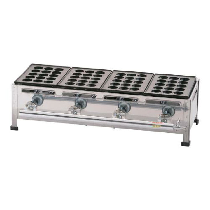 楽天市場】関西式たこ焼器(15穴) 4枚掛 LPガス/業務用/新品/送料無料 