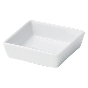 小鉢 白磁 9cm正角浅鉢 幅92mm×奥行92mm×高さ27mm/業務用/新品