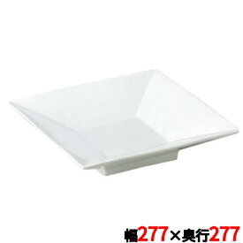 27.5cm スクエアー高台皿 プレート/洋食器/業務用/新品/小物送料対象商品/テンポス