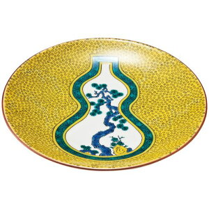 15cm丸皿 古九谷青手瓢箪割松図/業務用/新品/小物送料対象商品