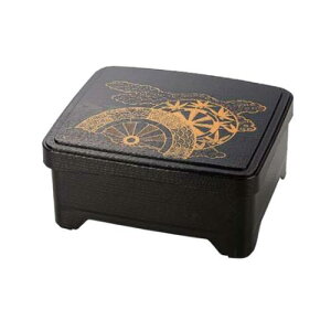 高級テイクアウト象足丼重 蓋親セット 黒に一色御所車(内黒)/業務用/新品/小物送料対象商品