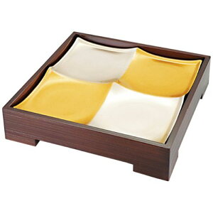 4連プレート用木枠 乱筋栃/業務用/新品/小物送料対象商品