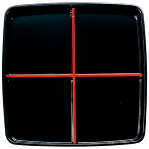 8.5寸胴張用底板付十字仕切黒天朱/業務用/新品/小物送料対象商品