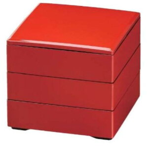 5.5寸春風重 朱 十字固定仕切り 3段/業務用/新品/小物送料対象商品