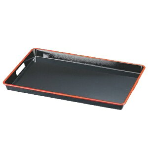 お盆 ABS布目脇取盆黒天朱SL尺9 /業務用/新品/小物送料対象商品