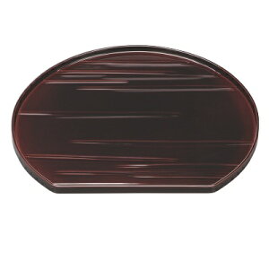 お盆 乱彫半月盆溜漆塗尺2 /業務用/新品/小物送料対象商品