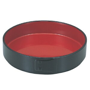 そば器 メンパ丸そば皿黒内朱本体(底板付) /業務用/新品/小物送料対象商品