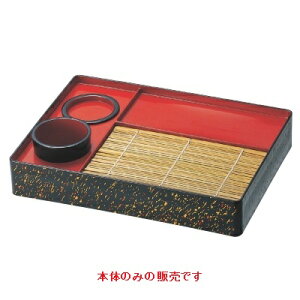 そば器 長角ざるたたき内朱本体(底板付) /業務用/新品/小物送料対象商品