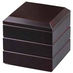 お重箱 6.5寸 ダイヤ高盛重 溜 3段/業務用/新品/小物送料対象商品
