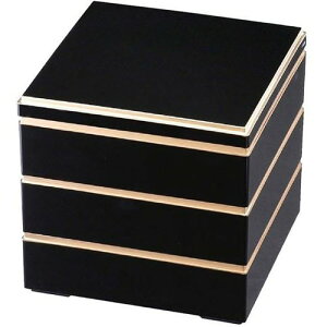 お重箱 6.5寸 大和校倉重 黒渕金 3段/業務用/新品/小物送料対象商品