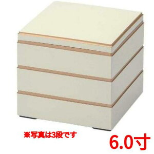 お重箱 6.0寸 校倉重 白渕金 2段/業務用/新品/小物送料対象商品