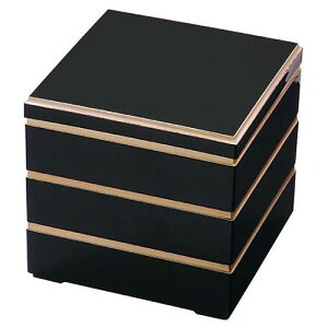 お重箱 5.0寸 校倉重 黒渕金 3段/業務用/新品/小物送料対象商品