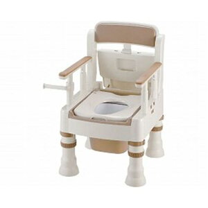 ポータブルトイレ きらく ミニでか/【45601 標準タイプ MS型 アイボリー】×1組/業務用/新品/送料無料